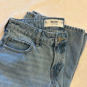 Hollister Low Rise Baggy Jeans Women 4R W27 Regular Slouchy Light Wash Denim Y2K